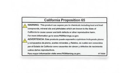 Bobcat 4176806 Decal Prop 65 
