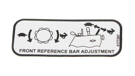 Bobcat 4177207 POR Adjustment Label 