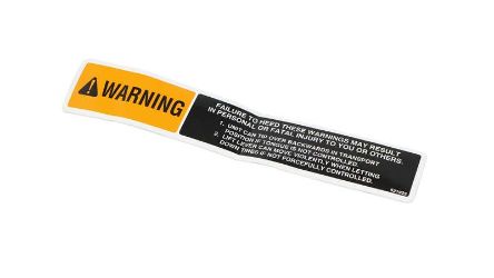 Bobcat 521922 Hitch Tongue Control Warning Decal 