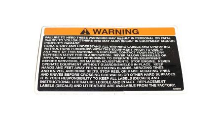 Bobcat 522394 Warning Decal 