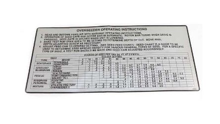 Bobcat 522834 OP Overseeder INST Decal 