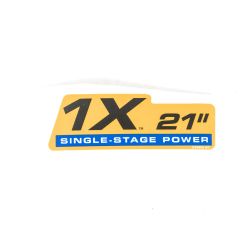 MTD 777D20955 1X 21 Auger H Label 