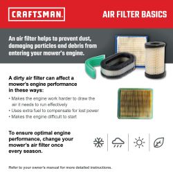 MTD CMXGZAM200041 737-05065 Filter Air - MTD CMXGZAM200041