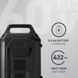 Toro 88980 60V 8.0Ah 432WH Lithium Ion Battery - TOR 88980