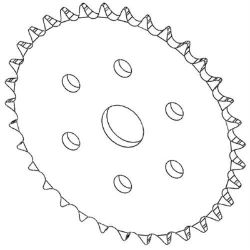 Ariens 04713800 41mm 34T Flat Drive Sprocket 