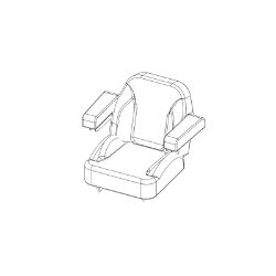 Ariens 04817700 SK250 Cool Gray Seat w/ Arms 