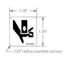 Ariens 05359400 Pinch Point Decal 