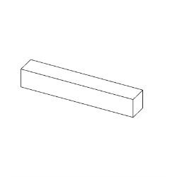 Ariens 06600227 6.964" / 7" X 42.5" Square Key 4140 