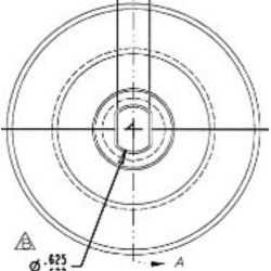 Ariens 07326300 3.50" OD X .87" Wide Cut V-Belt Pulley 