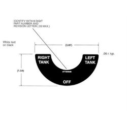 Ariens 07735400 Fuel Control Valve Decal 