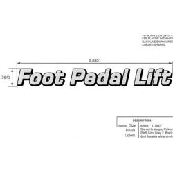 Ariens 07800033 Foot Pedal Lift Decal 