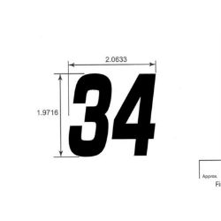 Ariens 07800034 34" Deck Size Decal 