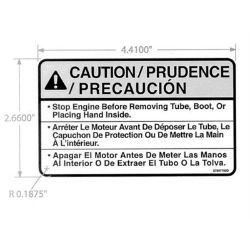 Ariens 07897700 Boot Caution Decal 