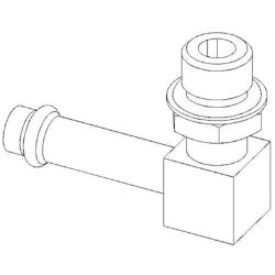 Ariens D24028 9/16" MOR X 3/8" Hose 90 Degree Fitting 