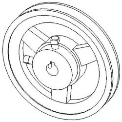 Ariens TCA15316 Pump Pulley Assembly w/ Set Screw 