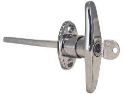 Buyers Products B2392L Chrome Plated "T" Type Locking Door Handle - 3-7/8" L Handle - CL001 Key - BUY B2392L