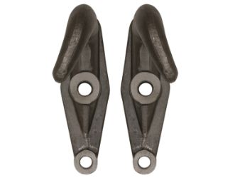 Buyers Products B2801A 44600# 2-Hole Plain Finish Drop Forged Towing Hooks - Heavy-Duty (Set of 2) 