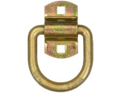 Buyers Products B38ZY 1/2" Forged Yellow Zinc Plated Lashing D-Ring with 2-Hole Mounting Bracket - 2-1/2" x 2-3/8" - BUY B38ZY