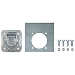 Buyers Products B801AK Zinc Plated Heavy-Duty Recessed Rope Ring Kit contains Support Plate and Mounting Hardware - BUY B801AK