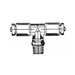 Buyers Products BBT0M375P25 DOT Male Branch Tee - 3/8" x 1/4" Pipe Thread 