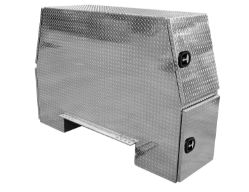 Buyers Products BP826224 62" x 24" x 81" Aluminum B-Pack Toolbox - Offset Floor (16.35"), Hangs Below Floor Level - BUY BP826224