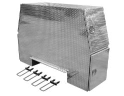 Buyers Products BP826224 62" x 24" x 81" Aluminum B-Pack Toolbox - Offset Floor (16.35"), Hangs Below Floor Level - BUY BP826224