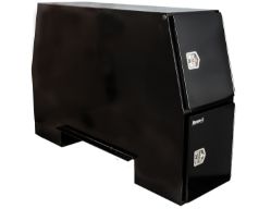 Buyers Products BP855524B 55" x 24" x 85" Black Steel B-Pack Toolbox - Offset Floor (9.10") - BUY BP855524B
