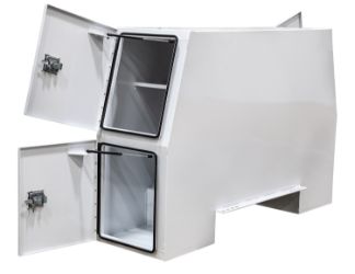 Buyers Products BP826524W 82" x 65" x 24" White B-Pack Toolbox w/ Mount Rail 
