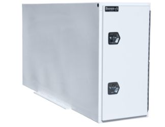 Buyers Products BP964824W 48" x 24" x 96" White Steel Straight Side Backpack Truck Box 