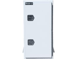 Buyers Products BP964824W 48" x 24" x 96" White Steel Straight Side Backpack Truck Box - BUY BP964824W