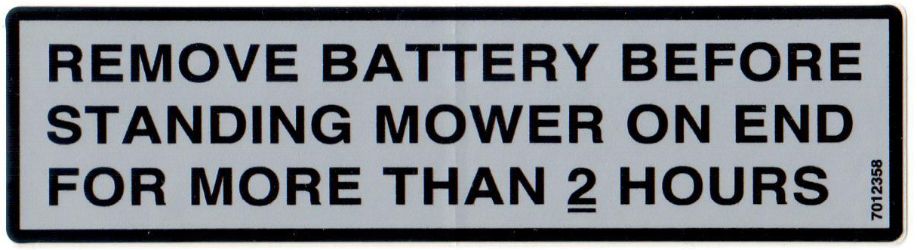Briggs & Stratton 7012358YP Battery Decal 