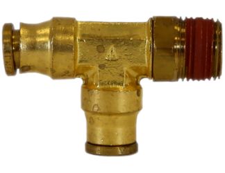 Buyers Products BRT0M25P125S DOT Swivel Male Run Tee - 1/4" x 1/8" Pipe Thread 