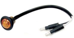 Buyers Products 5627523 3/4" Round Amber 3 LED Marker - Hard Wired with .180 Male Bullets - BUY 5627523