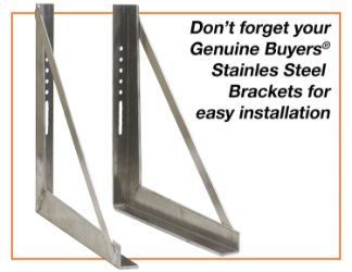 Buyers Products 1702595 18" x 18" x 18" Stainless Steel Box with Polished Stainless Steel Door 