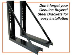 Buyers Products 1702503 18" x 18" x 30" Black Steel Underbody Aluminum Drop Door Toolbox with Die-Cast T-Handle Compression Latch 