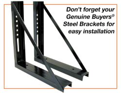Buyers Products 1752803 18" x 18" x 30" Black Pro Series Steel Underbody Drop Door Toolbox - BUY 1752803