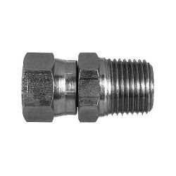 Buyers Products H9205X2X2 Female Pipe Swivel to Male Pipe Straight - 1/8" NPSM Swivel Nut x 1/8" Male Pipe Thread 