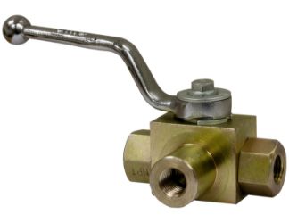 Buyers Products HBV3W075 3/4" NPTF 3-Port High Pressure Ball Valve 