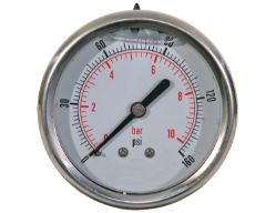 Buyers Products HPGCB160 Pressure Gauge - Center Back (0-160 PSI) - Standard Stem is 1/4" NPT - BUY HPGCB160