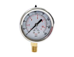 Buyers Products HPGS160 Pressure Gauge - Stem (0-160 PSI) - Standard Stem is 1/4" NPT - BUY HPGS160