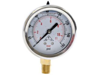 Buyers Products HPGS100 Pressure Gauge Stem Mount (0-100 PSI) - Standard Stem is 1/4" NPT 