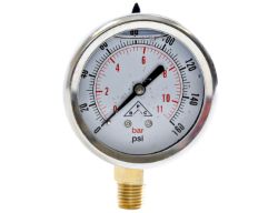 Buyers Products HPGS5 Pressure Gauge (0-5000 PSI) - Standard Stem is 1/4" NPT 