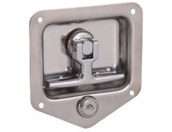 Buyers Products L8825 Folding T-Handle Latch with Double Latch Point and Mounting Holes - Rods Included - BUY L8825