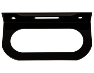 Buyers Products LB1 Single Oval Light Mounting Bracket - Black Powder Coated Finish (8.25" x 4.0") 