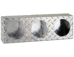 Buyers Products LB6183ALDT Triple Round Light Box - Diamond Tread Aluminum (6" x 18" x 3") - BUY LB6183ALDT