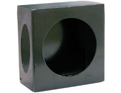 Buyers Products LB663SL Single Round Light Box with Side Light - Black Powder Coated Steel (6" x 6" x 3") - BUY LB663SL