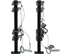 Buyers Products LT18 2-Position Channel-Style Lockable String Trimmer Rack w/ Padlocks for Open Landscape Trailers - BUY LT18