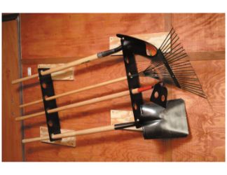 Buyers Products LT37 Hand Tool Rack for Closed Trailers Holds 6 Straight Handle Tools 