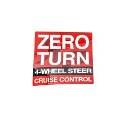 MTD 777D20362 4 Wheel Steer Z Label 