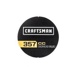 MTD 777D21124 Craftsman 357cc Label 
